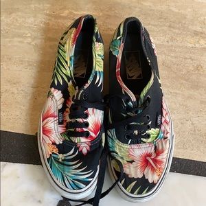 Vans authentic Hawaiian floral sneakers w 8.5 m 7